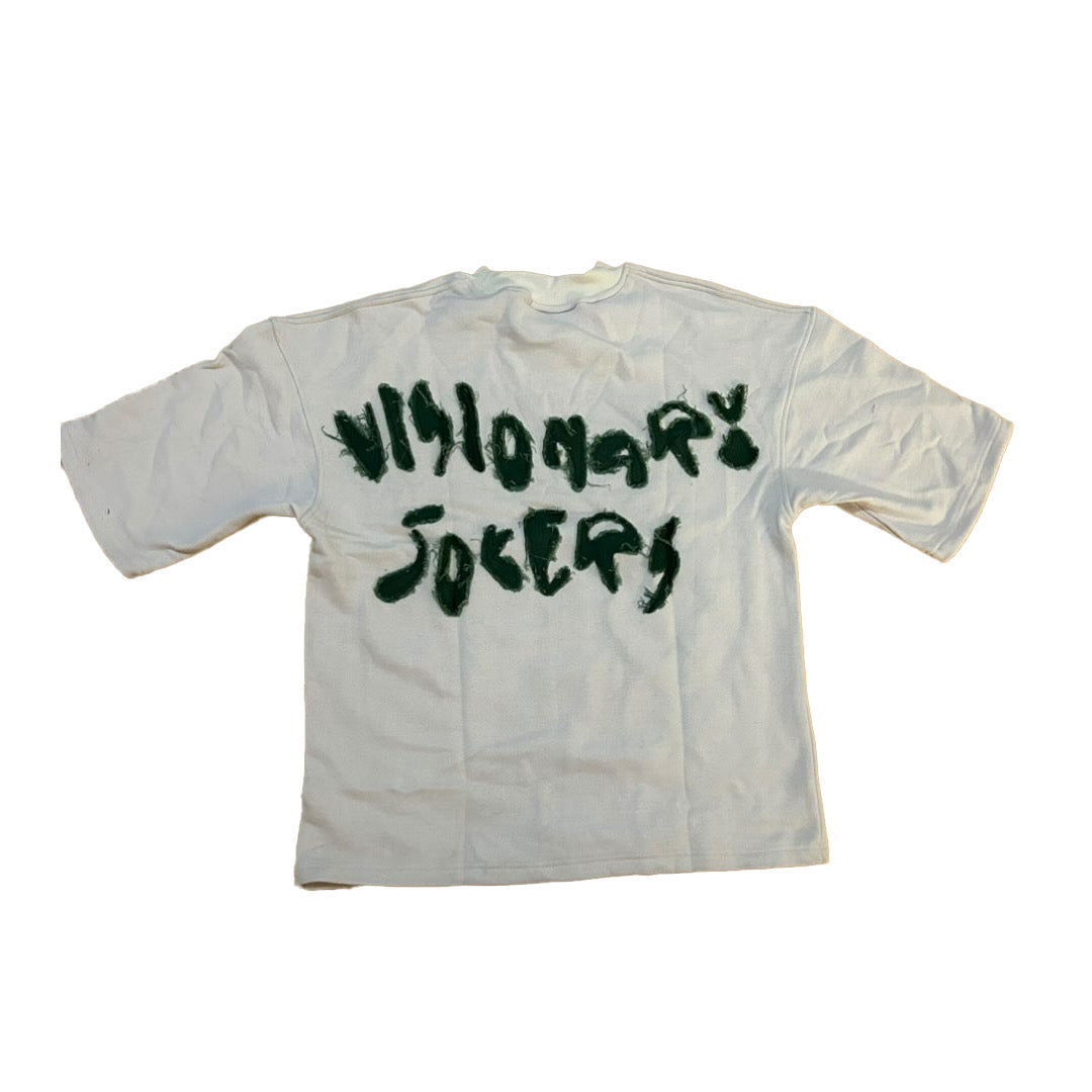 “VISIONARY JOKERS” OVERSIZED WHITE TEE