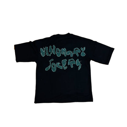 “VISIONARY JOKERS” OVERSIZED BLACK TEE